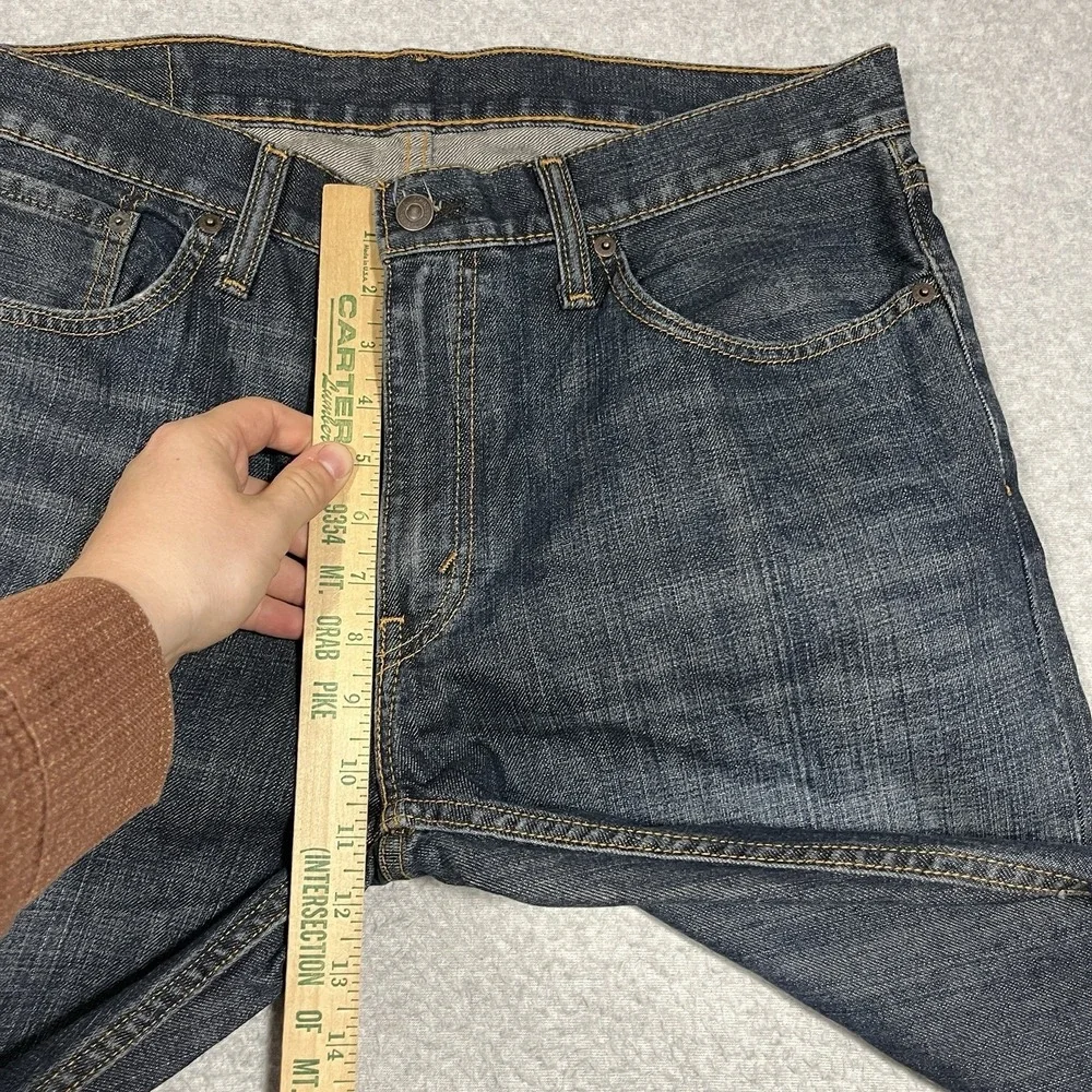 Levis Jeans Mens 33x34 (Fits 34x34) Blue 559 Relaxed Straight Dark Denim Cotton